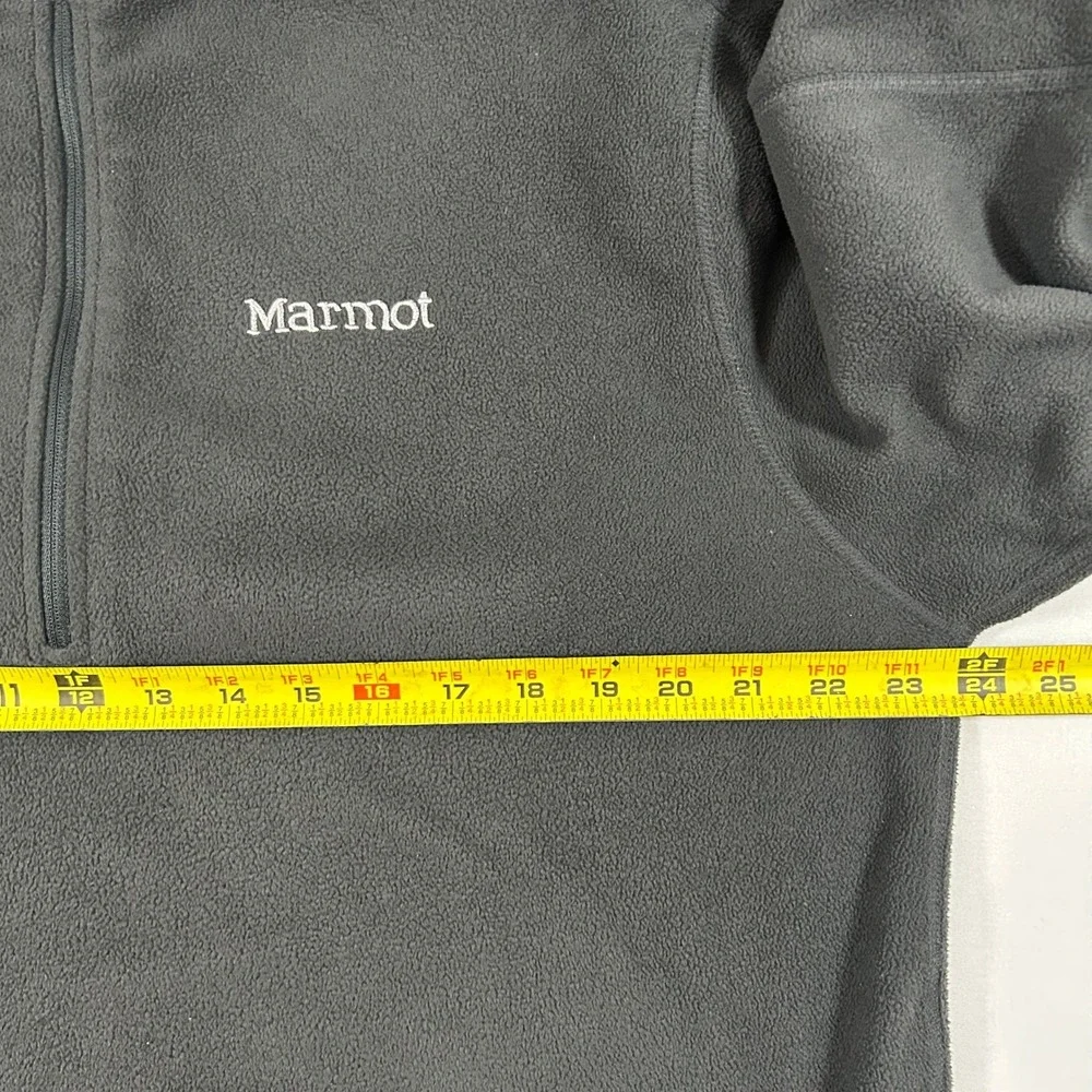 Marmot‎ Pullover Mens XL Black Fleece 1/4 Zip Mock Neck Lightweight Jacket